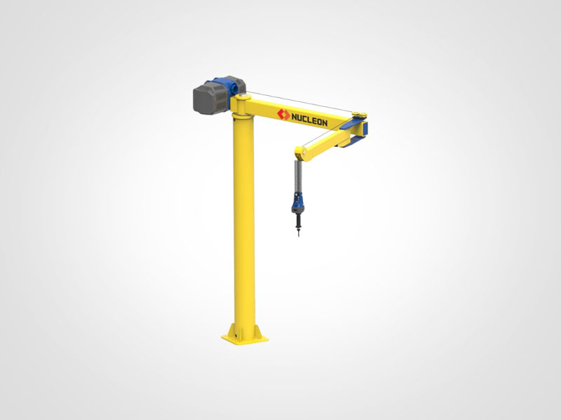 Intelligent lifting goose-neck jib crane